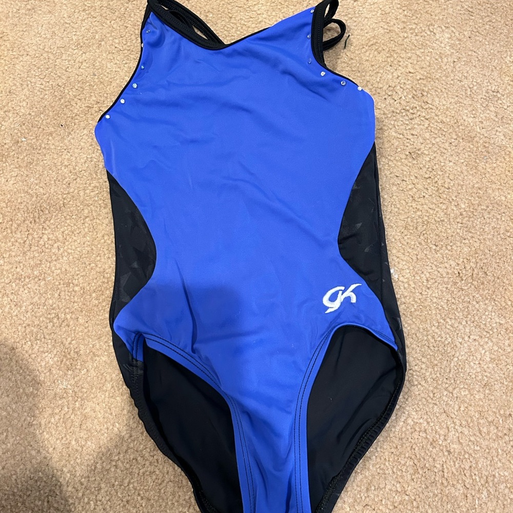 GK Blue and Black leotard